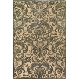 Bishops Cape Green Classical Wool & Silk rug by Diane von Furstenberg ...