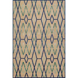 Bamboo Trellis Blue Blue Geometric Wool & Silk rug by Neisha