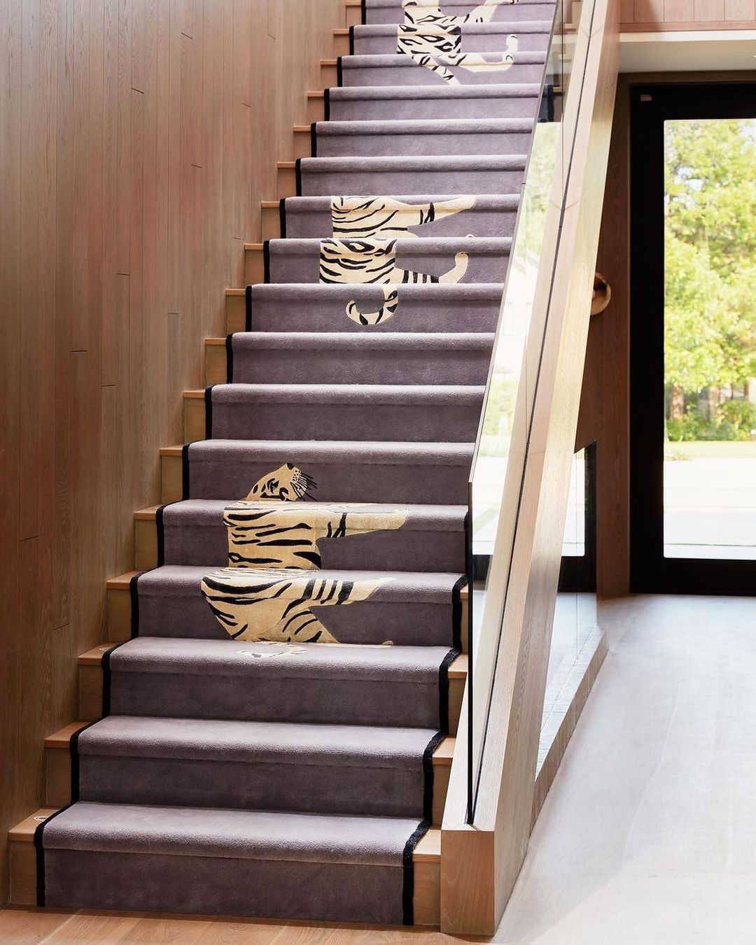 Custom Tiger Staircase Runner - Project by Jennifer Welch Designs