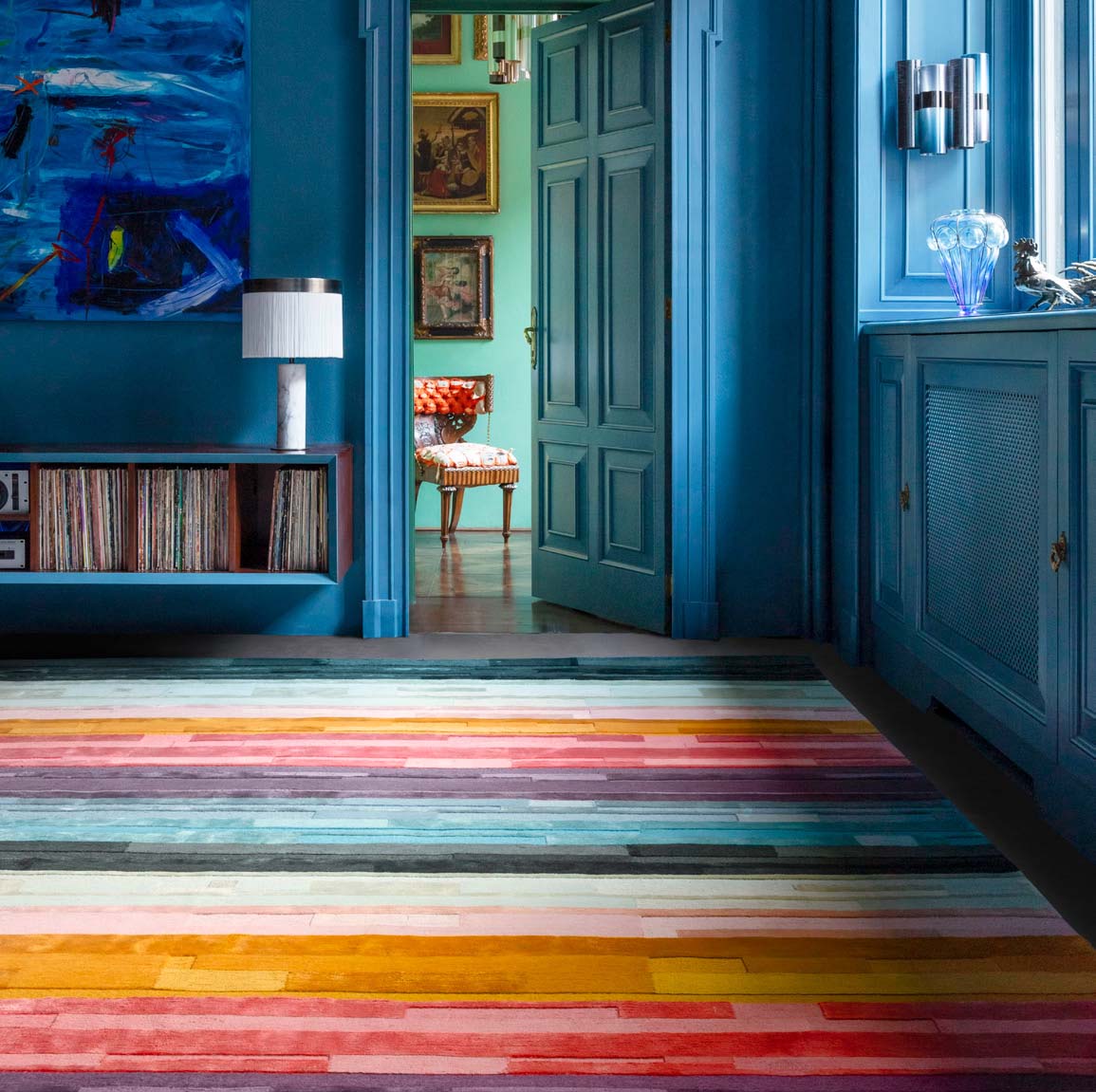 Artist Stripe rug by Paul Smith