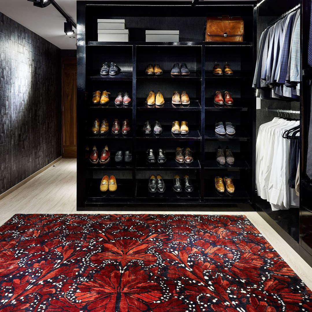 Custom made rugs for the walk-in closet