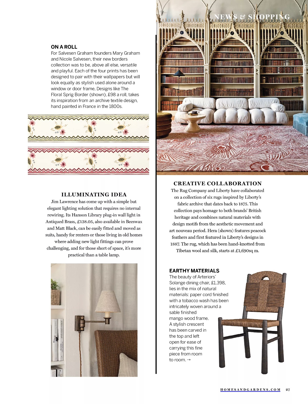 Hera by Liberty featured in Homes & Gardens - May 2023