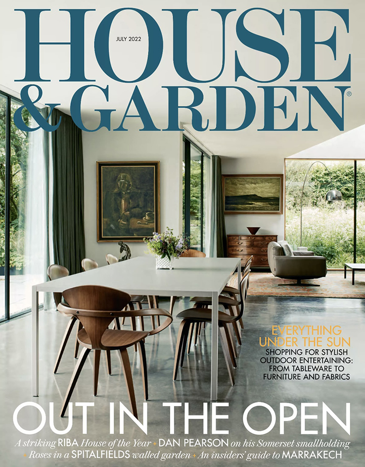 Feather Marble Midnight presented in the House & Garden Magazine July 2022
