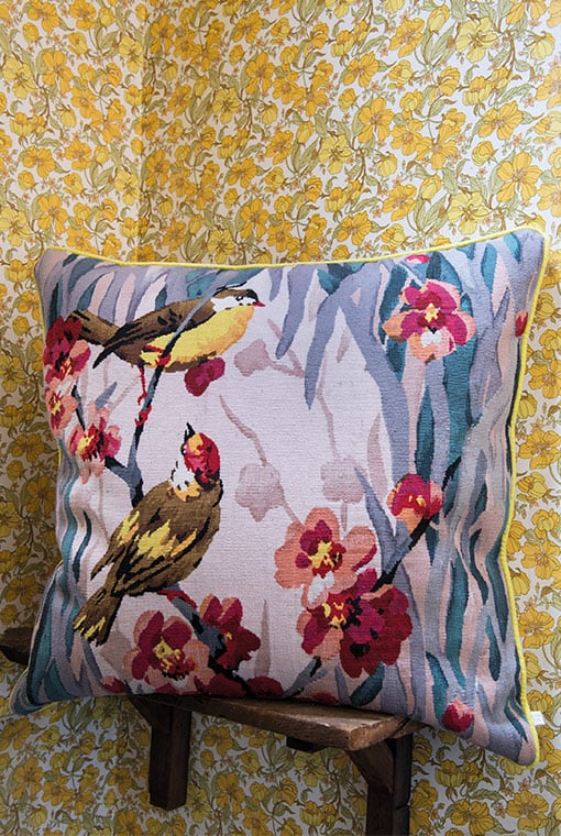 Birdie Blossom Cushion